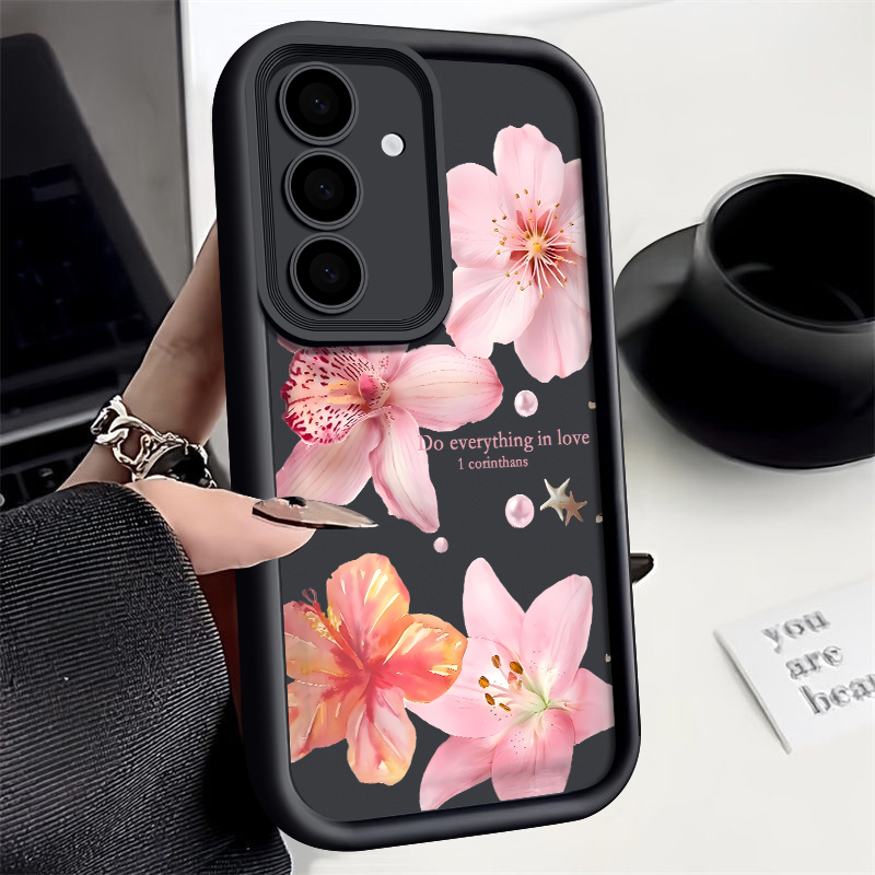 Casing Ponsel Bunga Merah Muda - Samsung Galaxy A55 ulasan dan harga